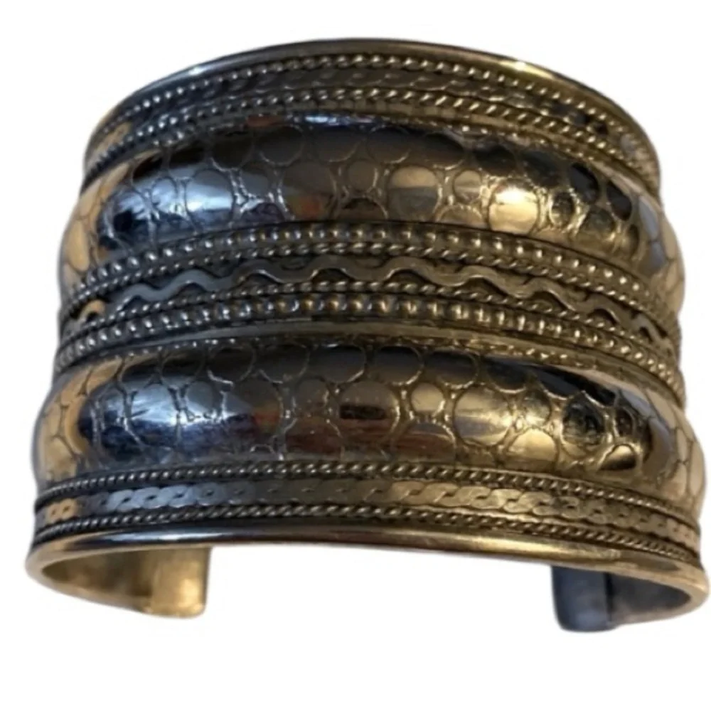 Cuff Bracelet, Minimalist, Bangle, Boho, Snake, Hammered, Chunky, Vintage
